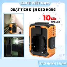 Quạt Tích Điện Có Đèn 6000Mah-10 Giờ,