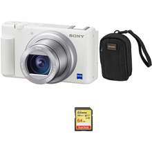 Zv 1 Compact 4K Hd Digital Camera White Bundle