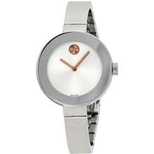 Movado Bold Silver Dial Stainless Steel Ladies Watch 3600194