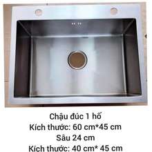 Chậu rửa bát inox 304 đúc dày ( 60* 45*