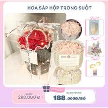 Hoa Sáp Hộp Trong Suốt Hoa Sáp 21 Bông