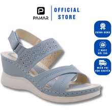 Giày Sandal Nữ Đế Xuồng 6Cm Quai Chéo