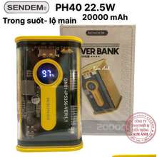 Sạc dự phòng trong suốt lộ main PH40