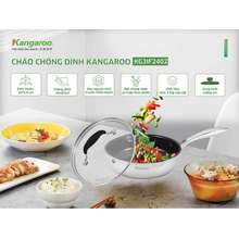 Chảo Inox 24Cm Chống Dính Vung Kính Đáy