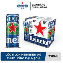 Lốc 6 lon bia 0 độ