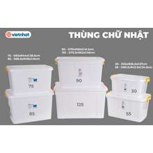 [Freeship] Combo5- Thùng Nhựa 75L-55L Thùng