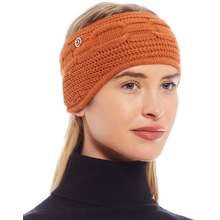 Women S Chain Cable Knit Headband Cognac A0Kh6210 