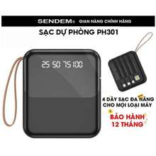 Pin Dự Phòng P301 10.000mAh Tích Hợp Sẵn 