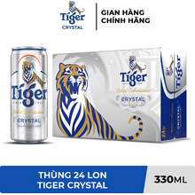 Thùng 24 lon bia Crystal 330ml/lon - Bao Bì