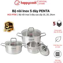 BỘ NỒI INOX 5 ĐÁY PENTA HAPPYCOOK