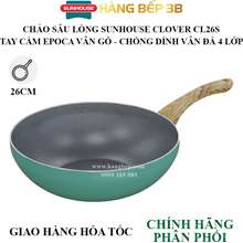 Chảo sâu lòng chống dính vân đá Clover 