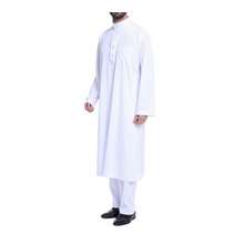 Men 39 S Muslim Thobe Loose Kaftan Dubai Clothing 