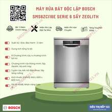 Máy rửa bát SMS6ZCI16E Series 6 Zeolith