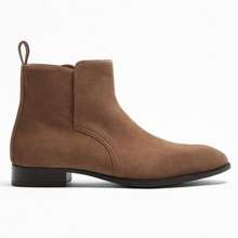 Giày boots nam da lộn Zara authentic SPLIT