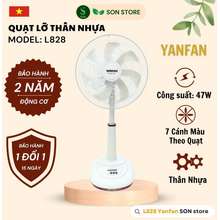 Quạt Lửng L828 Ống Nhựa, 7 Cánh Màu,