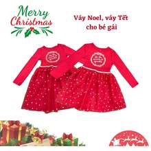 Váy Noel, Váy Tết Dài Tay Cho Bé Từ 4 -