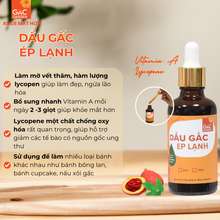 Dầu Gấc Ép Lạnh Nguyên Chất Giúp Làm