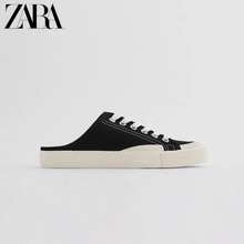 [Zara] Giày Thể Thao Hở Gót Retro Đen