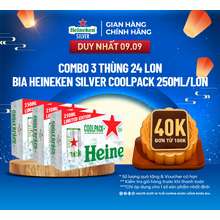 Combo 3 Thùng 24 lon bia Silver Coolpack