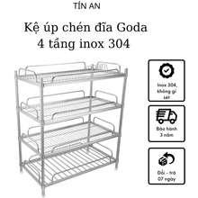 Kệ Úp Bát Đĩa Inox 304 Loại 4 Tầng