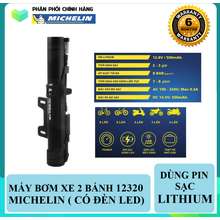 Michelin Bơm lốp xe 2 bánh dùng pin sạc Lithium 12320 (500mAh)