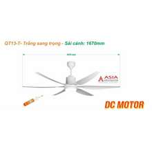 Quạt trần đèn 6 cánh dài 1670mm siêu