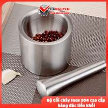 Bộ Cối Chày Inox 304 Cao Cấp Hàng Đúc