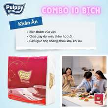 Combo 10 Bịch Khăn Ăn Cao Cấp Đỏ 80 X2