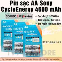 Combo bộ sạc Sony + 8 pin đũa AAA 3A hoặc 