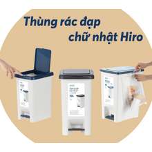 Thùng Rác Đạp Chữ Nhật Hiro 10L 15L 20L