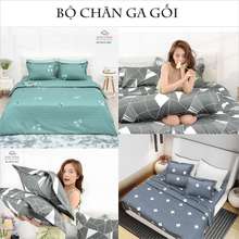 Bộ Chăn Ga Gối Sông Hồng Chất Cotton