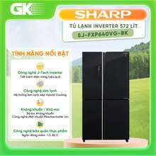 Sj-Fxp640Vg-Bk - Tủ Lạnh Inverter 572 Lít