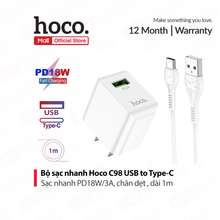 Bộ sạc nhanh USB to Type-C C98 sạc nhanh