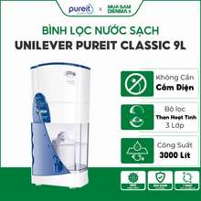 Unilever Bình Máy Lọc Nước Sạch Uống Unilever Pureit Classic 9 Lít Không Cần Dùng Điện Cắm Điện - Hàng Chính Hãng