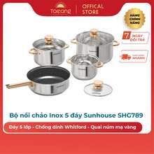 Bộ Nồi Chảo Inox 5 Đáy Shg789 (100% Ảnh 