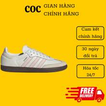 [ Authentic ] Giày_Adidas Samba Og Cloud White. Giày Sneaker Adidas Samba Og Hồng Kem Nữ Size 36-39