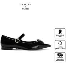 Giày bệt Charles Keith Leather Bow Mary Jane