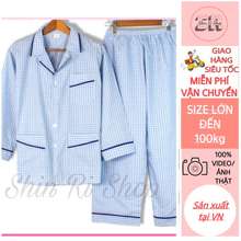 Bộ Ngủ Nam Pijama Trung Niên Kẻ Sọc Caro 