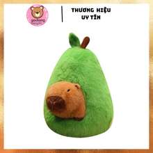 Thú Bông Chuột Capybara Nằm Trong Quả Bơ 