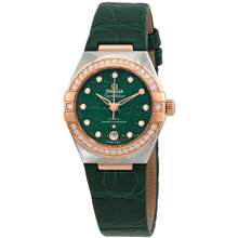 Omega Constellation Automatic Chronometer Diamond Green Dial Ladies Watch 131 28 29 20 99 001