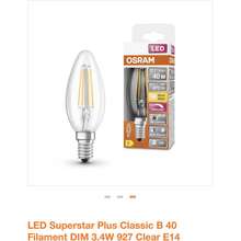 Bóng led nến SuperStar Plus Filament 3.4w