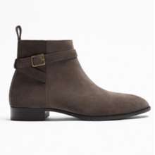 Giày boots nam mũi nhọn da lộn Zara