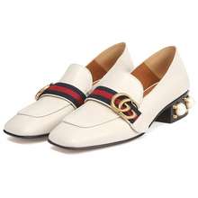 Giày Lười Nữ Leather Mid Heel Loafer 423559 