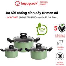 Bộ Nồi Nhôm Cao Cấp Ceragreen Happycook,