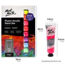 Màu Acrylic Dạ Quang Fluro Intro Set Hộp 8