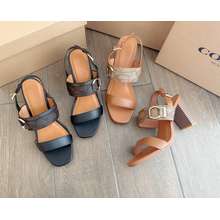 Sandal 8F gót vân gỗ da