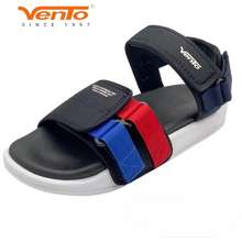 Giày Sandal Nữ 2 Quai Ngang Sọc Xanh Đỏ