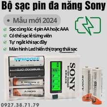 Bộ Sạc Pin AA AAA Sony - Sạc cùng lúc 4