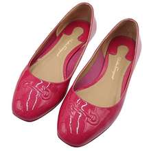 Giày Bệt Nữ Gancini Embossed Ballerina Shoes 