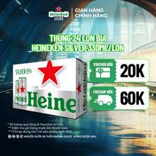 Thùng 24 lon bia Silver 330ml/lon - Bao Bì